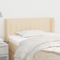 vidaXL Testiera ad Orecchio Crema 83x16x78/88 cm in Tessuto