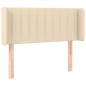 vidaXL Testiera ad Orecchio Crema 83x16x78/88 cm in Tessuto