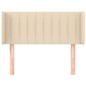 vidaXL Testiera ad Orecchio Crema 83x16x78/88 cm in Tessuto