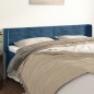 vidaXL Testiera ad Orecchio Blu Scuro 163x16x78/88 cm in Velluto vidaXL Testiera ad Orecchio Blu Scuro 163x16x78/88 cm in Velluto