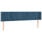 vidaXL Testiera ad Orecchio Blu Scuro 163x16x78/88 cm in Velluto vidaXL Testiera ad Orecchio Blu Scuro 163x16x78/88 cm in Velluto