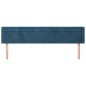 vidaXL Testiera ad Orecchio Blu Scuro 163x16x78/88 cm in Velluto vidaXL Testiera ad Orecchio Blu Scuro 163x16x78/88 cm in Velluto