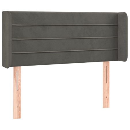 vidaXL Testiera ad Orecchio Grigio Scuro 103x16x78/88 cm in Velluto