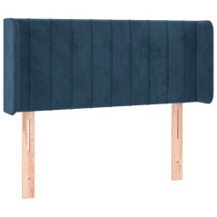 vidaXL Testiera ad Orecchio Blu Scuro 93x16x78/88 cm in Velluto