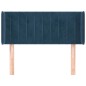 vidaXL Testiera ad Orecchio Blu Scuro 93x16x78/88 cm in Velluto