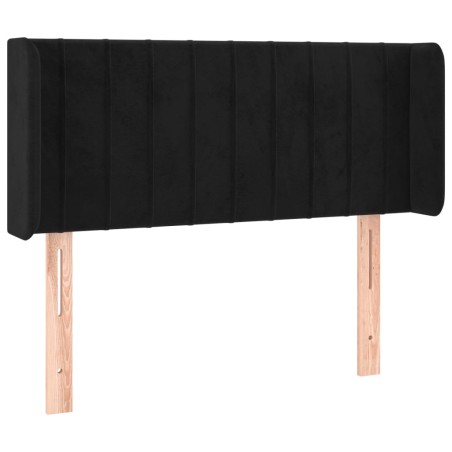 vidaXL Testiera ad Orecchio Nera 93x16x78/88 cm in Velluto