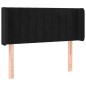 vidaXL Testiera ad Orecchio Nera 93x16x78/88 cm in Velluto