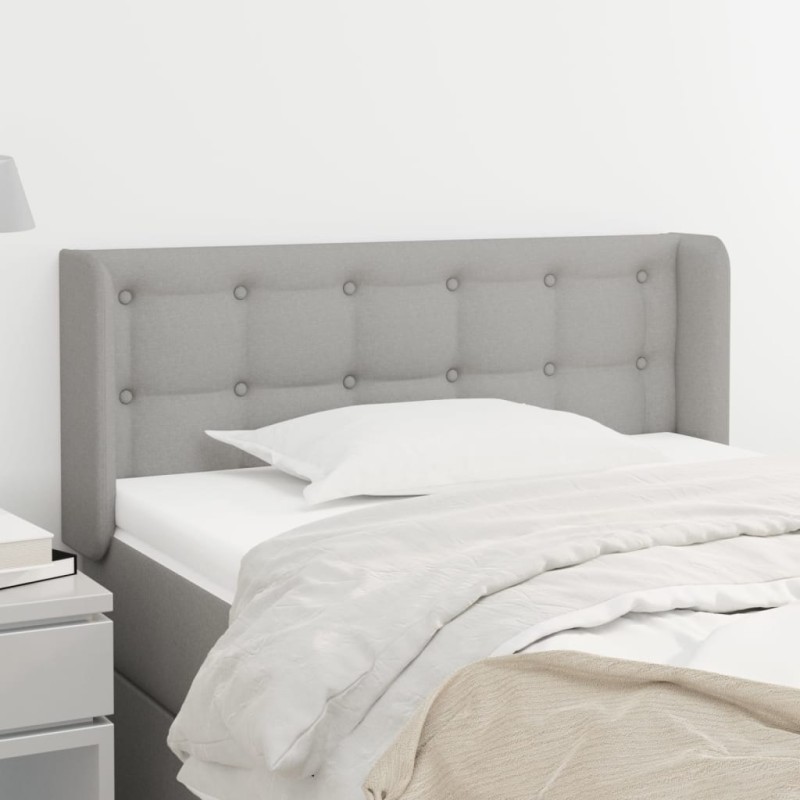 vidaXL Testiera ad Orecchio Grigio Chiaro 83x16x78/88 cm in Tessuto