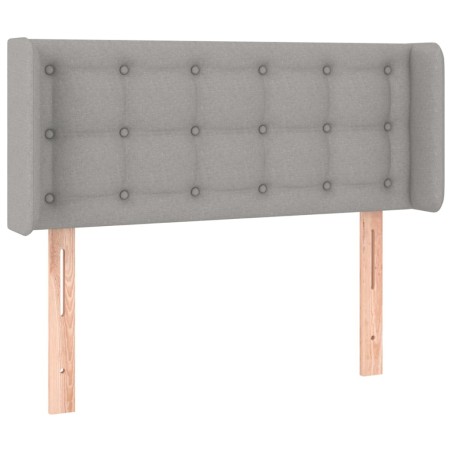 vidaXL Testiera ad Orecchio Grigio Chiaro 83x16x78/88 cm in Tessuto