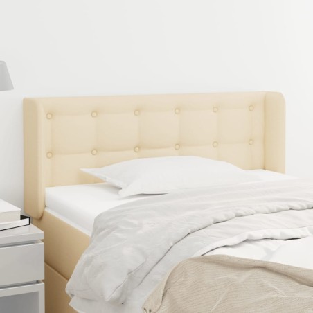 vidaXL Testiera ad Orecchio Crema 83x16x78/88 cm in Tessuto