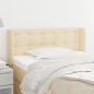 vidaXL Testiera ad Orecchio Crema 83x16x78/88 cm in Tessuto vidaXL Testiera ad Orecchio Crema 83x16x78/88 cm in Tessuto