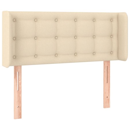 vidaXL Testiera ad Orecchio Crema 83x16x78/88 cm in Tessuto
