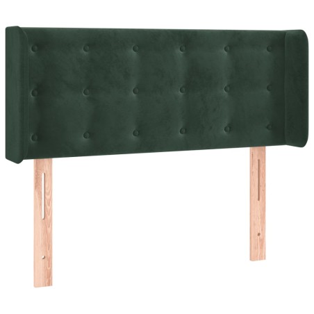 vidaXL Testiera ad Orecchio Verde Scuro 103x16x78/88 cm in Velluto