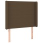 vidaXL Testiera ad Orecchio Marrone Scuro 93x16x118/128 cm in Tessuto vidaXL Testiera ad Orecchio Marrone Scuro 93x16x118/128 cm in Tessuto