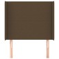 vidaXL Testiera ad Orecchio Marrone Scuro 93x16x118/128 cm in Tessuto vidaXL Testiera ad Orecchio Marrone Scuro 93x16x118/128 cm in Tessuto