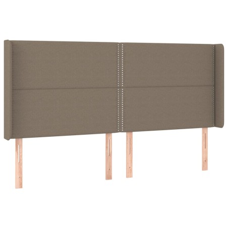 vidaXL Testiera ad Orecchio Tortora 163x16x118/128 cm in Tessuto