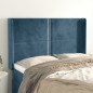 vidaXL Testiera ad Orecchio Blu Scuro 147x16x118/128 cm in Velluto vidaXL Testiera ad Orecchio Blu Scuro 147x16x118/128 cm in Velluto