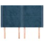 vidaXL Testiera ad Orecchio Blu Scuro 147x16x118/128 cm in Velluto vidaXL Testiera ad Orecchio Blu Scuro 147x16x118/128 cm in Velluto