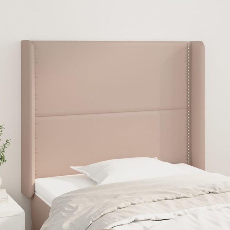 vidaXL Testiera ad Orecchio Cappuccino 83x16x118/128 cm in Similpelle vidaXL Testiera ad Orecchio Cappuccino 83x16x118/128 cm in Similpelle