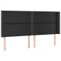 vidaXL Testiera ad Orecchio Nera 203x16x118/128 cm in Similpelle vidaXL Testiera ad Orecchio Nera 203x16x118/128 cm in Similpelle