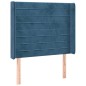 vidaXL Testiera ad Orecchio Blu Scuro 83x16x118/128 cm in Velluto vidaXL Testiera ad Orecchio Blu Scuro 83x16x118/128 cm in Velluto