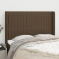 vidaXL Testiera ad Orecchio MarroneScuro147x16x118/128cm inTessuto vidaXL Testiera ad Orecchio MarroneScuro147x16x118/128cm inTessuto