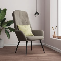 vidaXL Sedia Relax Grigio Chiaro in Velluto