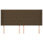 vidaXL Testiera ad Orecchio Marrone Scuro 203x16x118/128 cm in Tessuto vidaXL Testiera ad Orecchio Marrone Scuro 203x16x118/128 cm in Tessuto