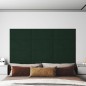 Pannelli Murali 12 pz Verde Scuro 60x30 cm in Velluto 2,16 m² Pannelli Murali 12 pz Verde Scuro 60x30 cm in Velluto 2,16 m²
