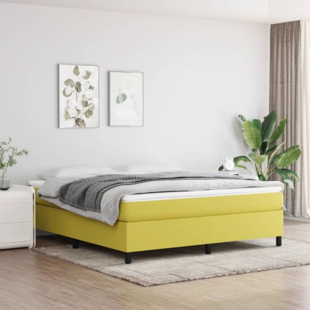 vidaXL Giroletto senza Materasso Verde 180x200 cm in Tessuto