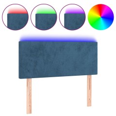 vidaXL Testiera a LED Blu Scuro 80x5x78/88 cm in Velluto