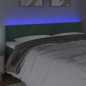 vidaXL Testiera a LED Verde Scuro 200x5x78/88 cm in Velluto vidaXL Testiera a LED Verde Scuro 200x5x78/88 cm in Velluto