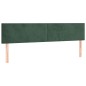 vidaXL Testiera a LED Verde Scuro 200x5x78/88 cm in Velluto vidaXL Testiera a LED Verde Scuro 200x5x78/88 cm in Velluto