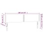 vidaXL Testiera a LED Marrone Scuro 160x5x78/88 cm in Tessuto vidaXL Testiera a LED Marrone Scuro 160x5x78/88 cm in Tessuto