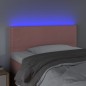 vidaXL Testiera a LED Rosa 100x5x78/88 cm in Velluto