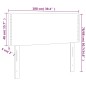 vidaXL Testiera a LED Rosa 100x5x78/88 cm in Velluto