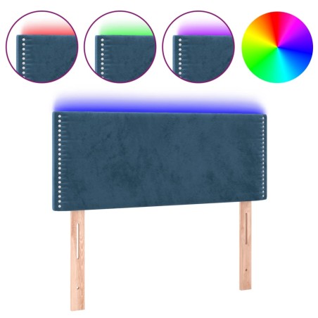 vidaXL Testiera a LED Blu scuro 90x5x78/88 cm in Tessuto