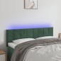 vidaXL Testiera a LED Verde Scuro 144x5x78/88 cm in Velluto vidaXL Testiera a LED Verde Scuro 144x5x78/88 cm in Velluto