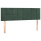 vidaXL Testiera a LED Verde Scuro 144x5x78/88 cm in Velluto vidaXL Testiera a LED Verde Scuro 144x5x78/88 cm in Velluto