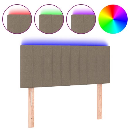 vidaXL Testiera a LED Tortora 90x5x78/88 cm in Tessuto