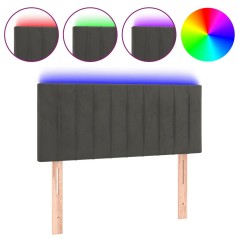 vidaXL Testiera a LED Grigio Scuro 80x5x78/88 cm in Velluto 