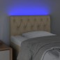vidaXL Testiera a LED Crema 80x7x78/88 cm in Tessuto