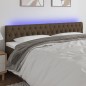 vidaXL Testiera a LED Marrone Scuro 200x7x78/88 cm in Tessuto