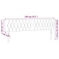 vidaXL Testiera a LED Marrone Scuro 200x7x78/88 cm in Tessuto