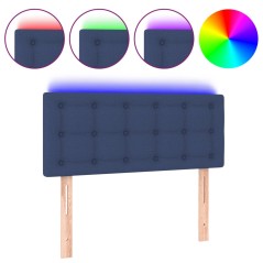vidaXL Testiera a LED Blu 100x5x78/88 cm in Tessuto