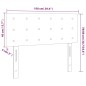 vidaXL Testiera a LED Blu 100x5x78/88 cm in Tessuto