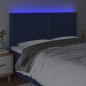 vidaXL Testiera a LED Blu 180x5x118/128 cm in Tessuto vidaXL Testiera a LED Blu 180x5x118/128 cm in Tessuto