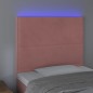 vidaXL Testiera a LED Rosa 80x5x118/128 cm in Velluto vidaXL Testiera a LED Rosa 80x5x118/128 cm in Velluto