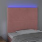 vidaXL Testiera a LED Rosa 100x5x118/128 cm in Velluto vidaXL Testiera a LED Rosa 100x5x118/128 cm in Velluto