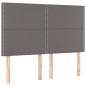 vidaXL Testiera a LED Grigio 144x5x118/128 cm in Similpelle vidaXL Testiera a LED Grigio 144x5x118/128 cm in Similpelle